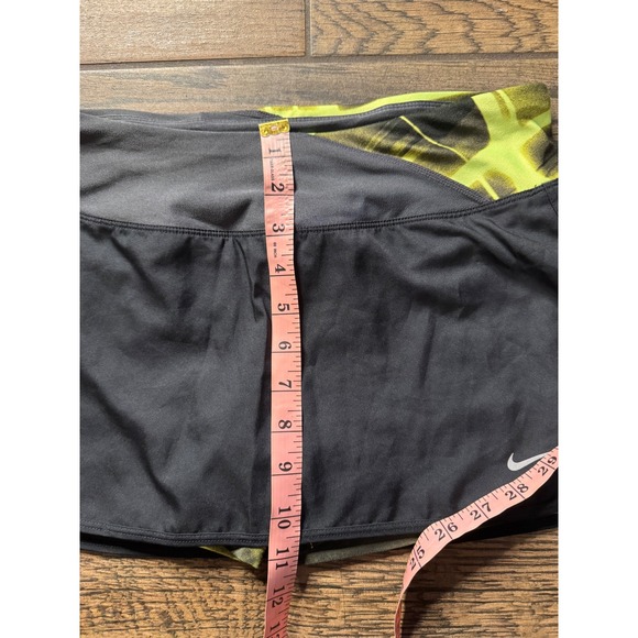 Nike Dri Fit Running Skirt Shorts Women's XS Black Neon‎ Graphic Athletic - Picture 9 of 11